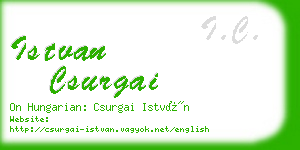 istvan csurgai business card